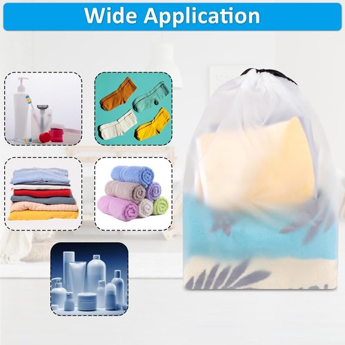 COIDEA Waterproof Travel Shoe Bags - Durable Packing Storage for Men & Women | Clear, 15.7 x 11.8 inches, Set of 5