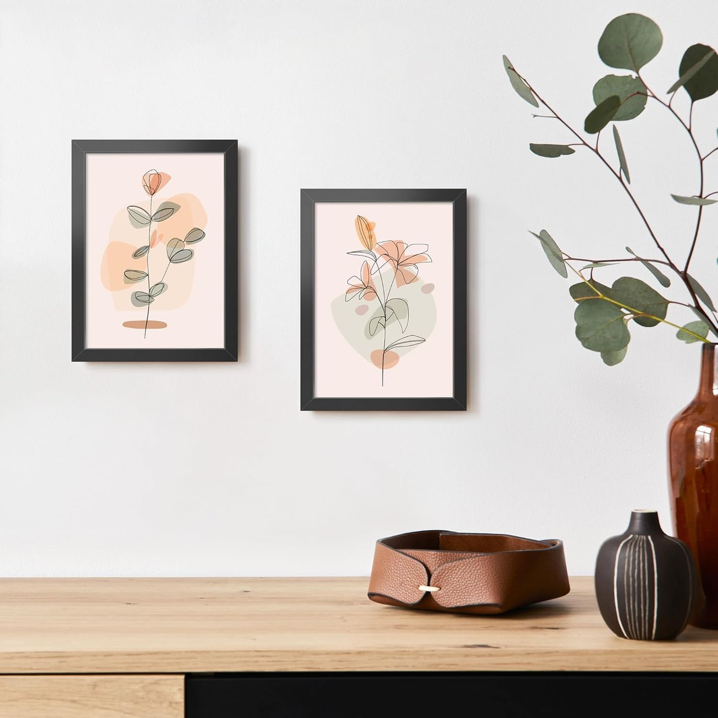 LaVie Home 6x8 Picture Frame - Classic Black Frame with HD Plexiglas for Vertical/Horizontal Display
