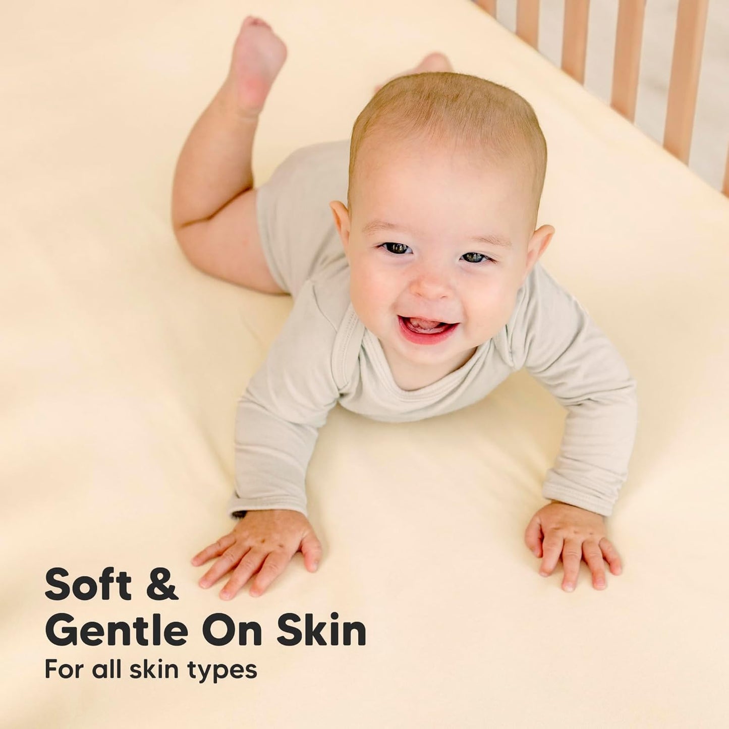 KeaBabies Organic Crib Sheets - 2-Pack Fitted Jersey Cotton Covers for Baby Beds | Soft & Breathable (Pecan)