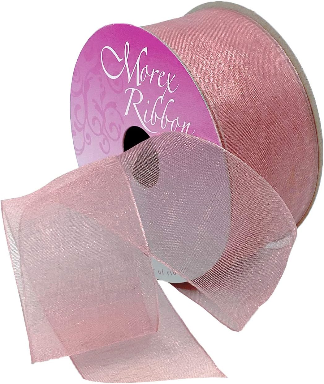 Red Organdy Nylon Ribbon - 5/8 Inch x 100 Yards | Morex 91803/100-609