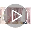 Pink Nursery Curtains Set - Blush Pink Double Layer Blackout Sheer Pom Pom Window Drapes, 52x84 Inches, Pack of 2