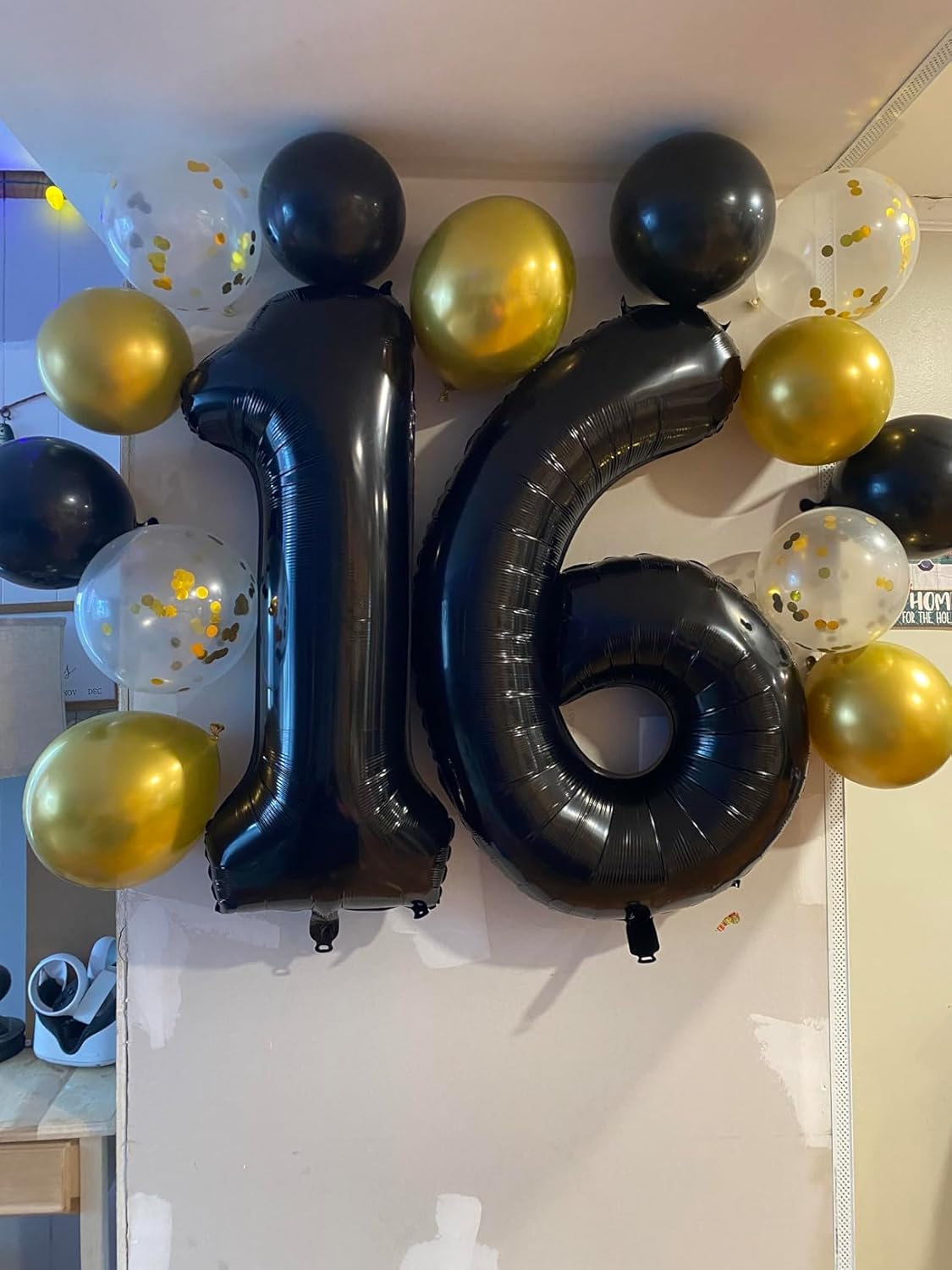 Number Balloons | Black 1 Balloon - 40 Inch Large Birthday Decoration for 1st Party
