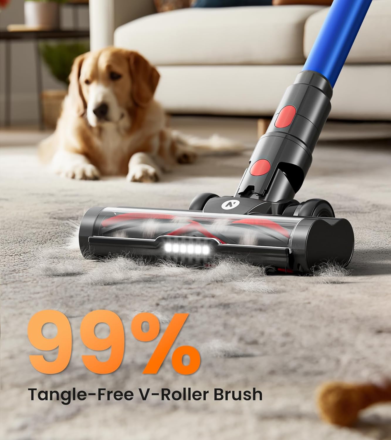 NADALY Cordless Vacuum Cleaner - 550W, 45Kpa Suction, 65 Minutes Runtime | 8-in-1 Lightweight Design for Home & Pet Hair