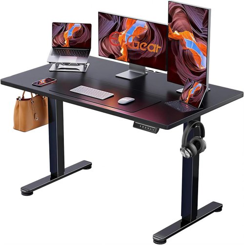 ErGear Electric Standing Desk - Height Adjustable Sit-Stand Home Office Desk, 48 x 24 Inches, Black