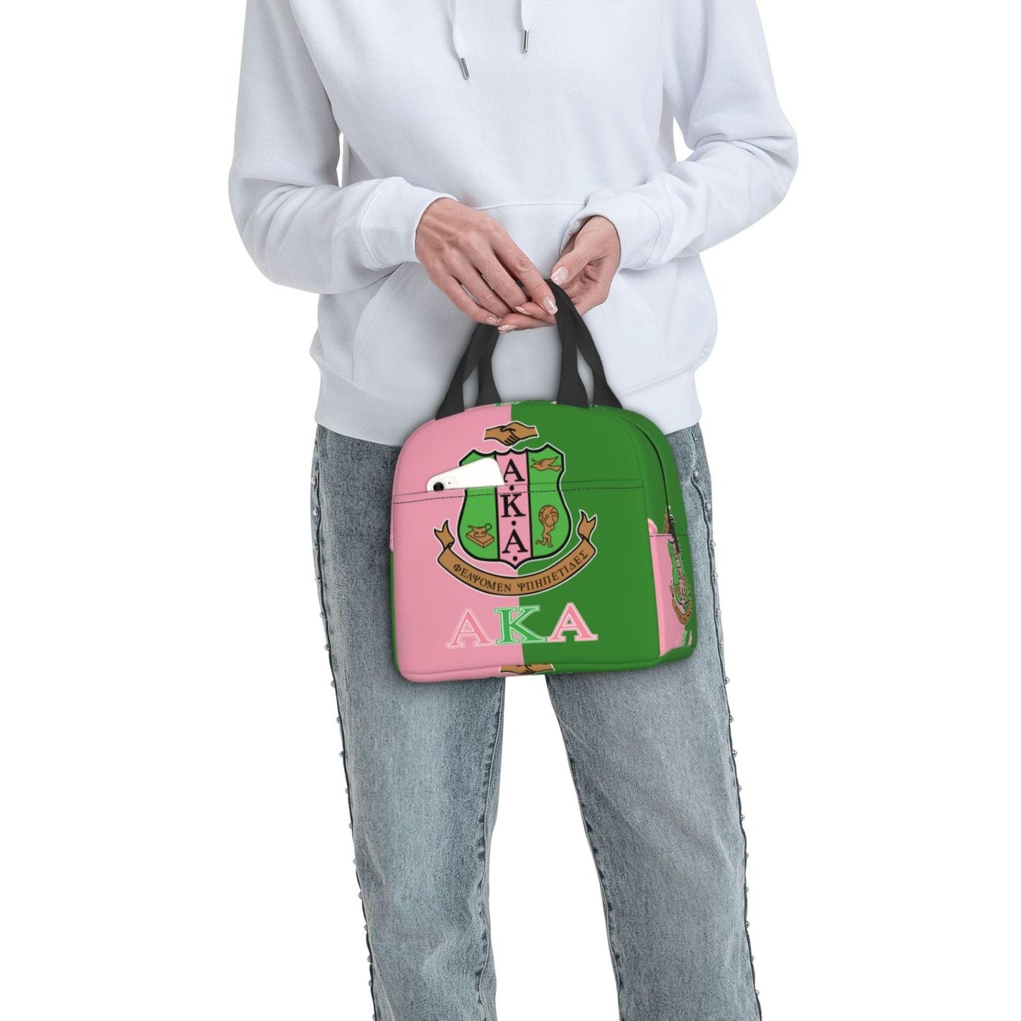 FRANTOFIT Insulated Lunch Bag for Women Portable Lunch Box Lunch Tote Cooler Bags for Work Travel Picnic (Pink)