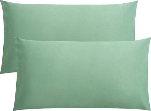 FLXXIE King Pillow Cases - Soft Microfiber Covers with Envelope Closure | Wrinkle & Stain Resistant, 20x36, Sea Green