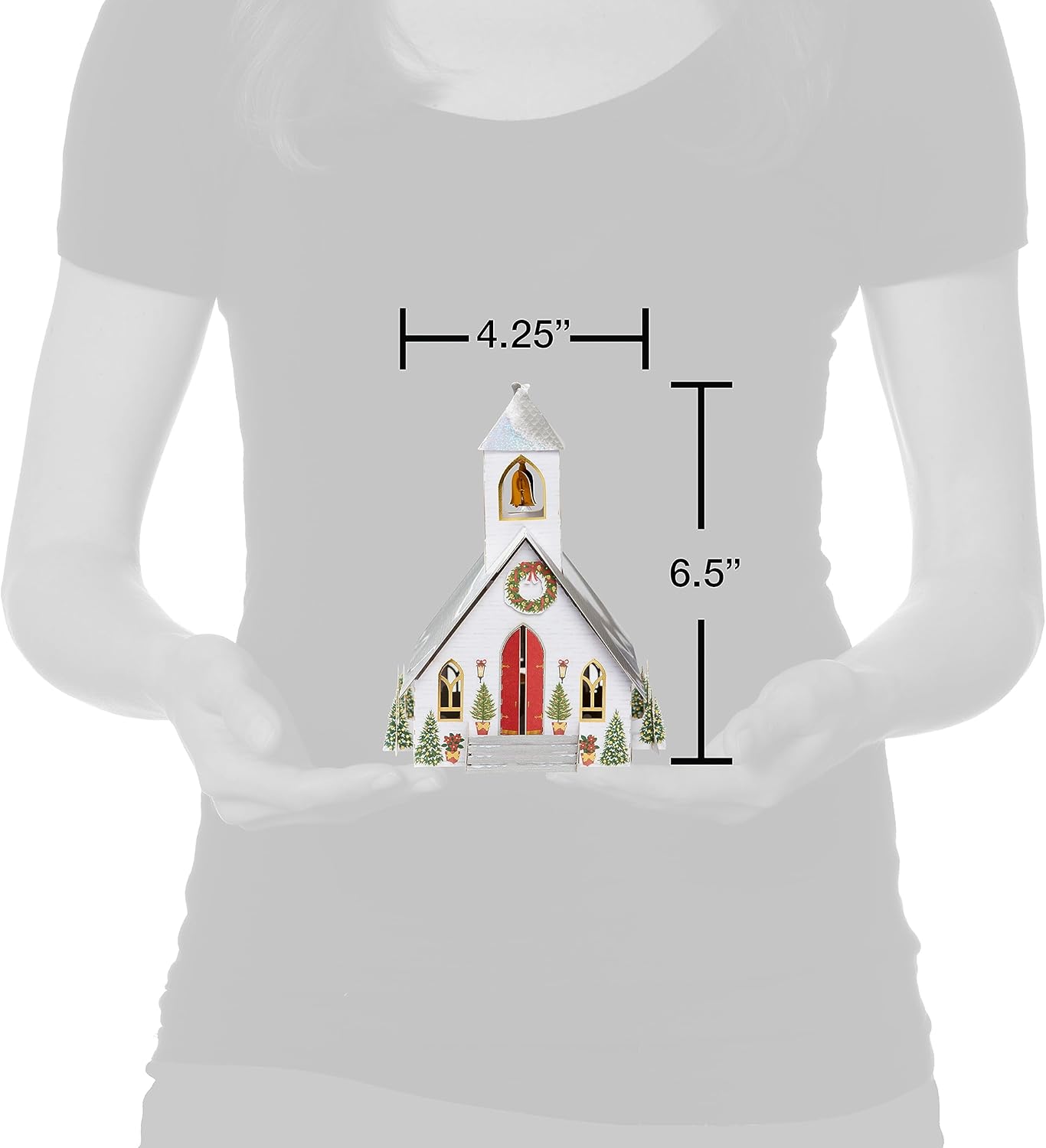 American Greetings Christmas Decoration - Magic Moments Church Design for Festive Cheer
