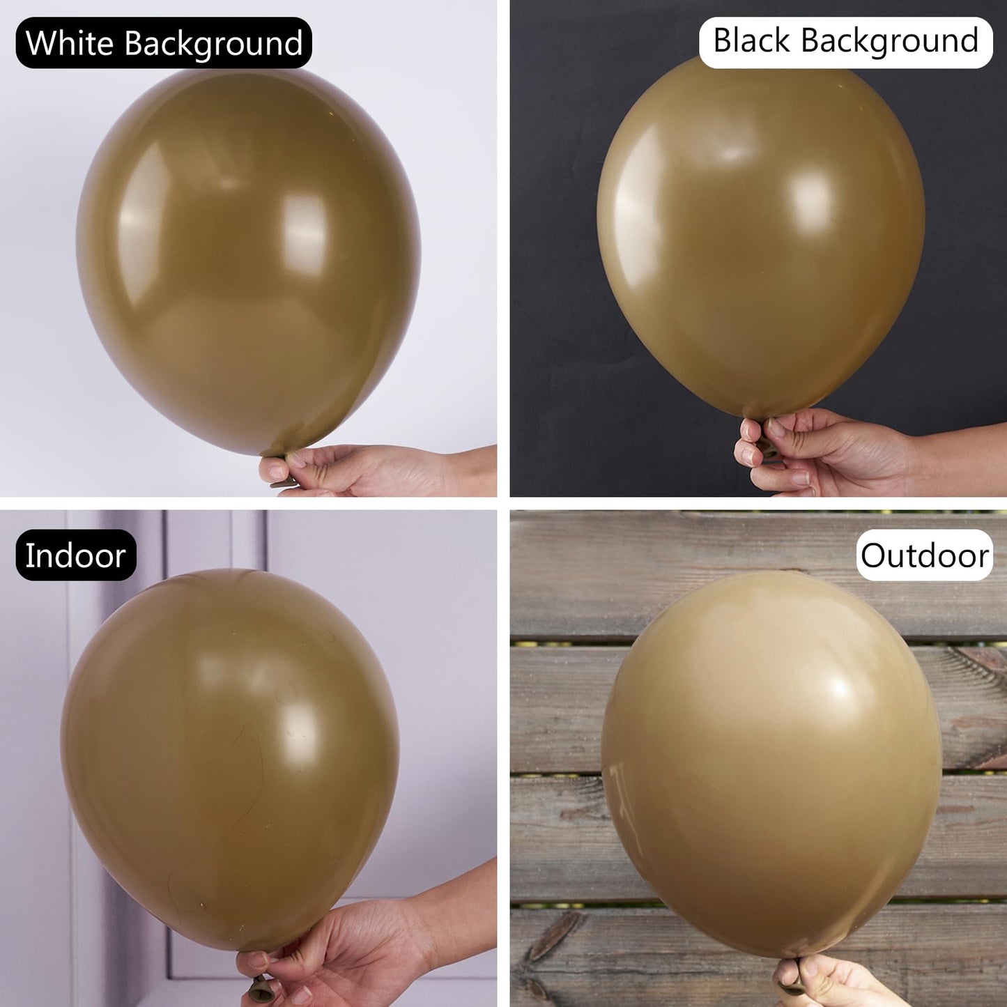 PartyWoo Brown Balloons 100pcs 12 Inch Boho Neutral Coffee Tan Fall Latex Helium Balloons for Wedding Baby Shower Gender Reveal Graduation Safari Woodland Birthday Fall Party Decorations Brown-F09