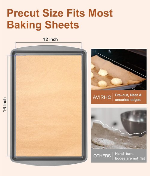 160 Pcs Unbleached Parchment Paper Sheets, 12x16 Inch Precut Baking Paper for Baking Sheet, Non-Stick Parchment Paper for Baking, Oven, Air Fryer, Grilling, Steaming, Cookies, Bread, Cake