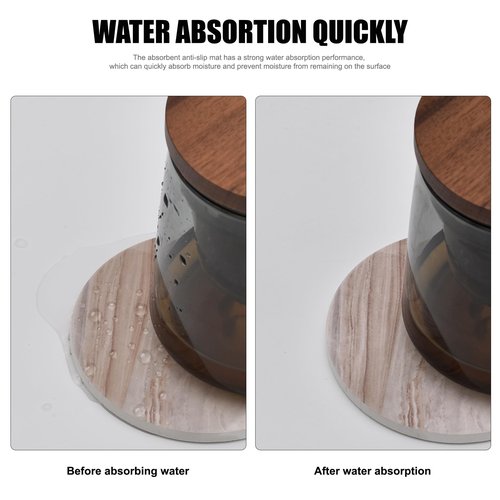 Hoewina 6Pcs Drink Coasters with Holder, Marble Style Ceramic Drink Coaster, Absorbent Coasters Set Suitable for Kinds of Cups, Modern Style Coasters for Coffee Table, 4 Inches（Cloud Style）