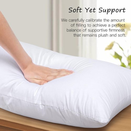 Artscope 14x36 Pillow Insert - Ultra Soft Synthetic Down Lumbar Pillow for Couch & Bed | White