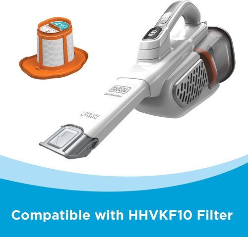 BLACK+DECKER Handheld Vacuum - Cordless, Portable Design with Powerful Suction & Extended Runtime | AdvancedClean+ (HHVK320J10)