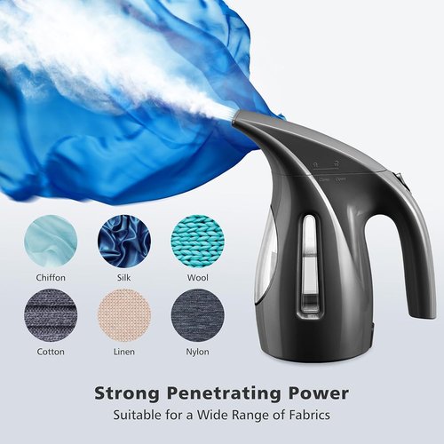 HiLIFE Portable Handheld Clothes Steamer - 700W Powerful Steam, 240ml Capacity, Black