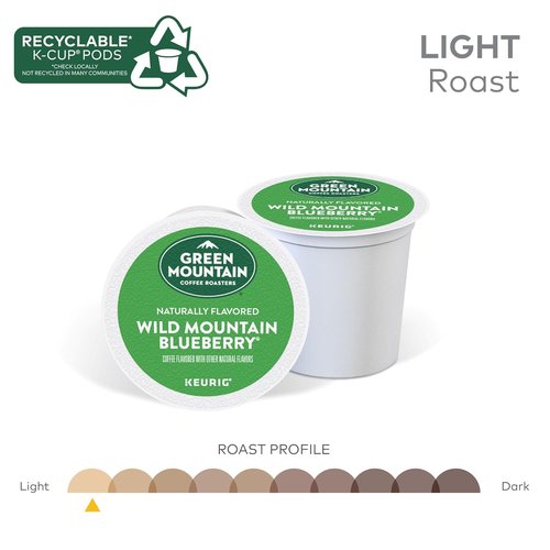 Green Mountain Coffee Wild Mountain Blueberry K-Cup Pods - Light Roast, 48 Count (2 Boxes of 24)