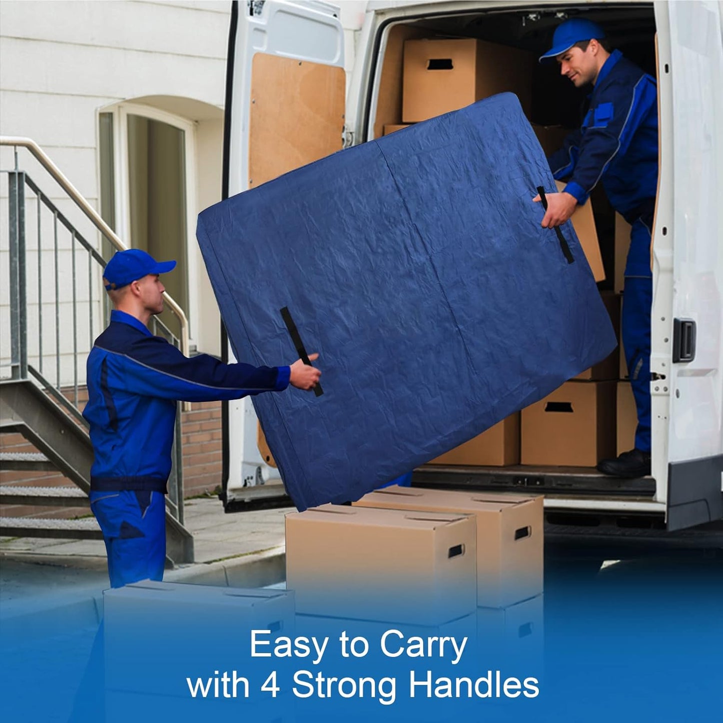 Mattress Bags for Moving - Waterproof Queen Size Cover with Heavy-Duty Handles & Strong Zipper