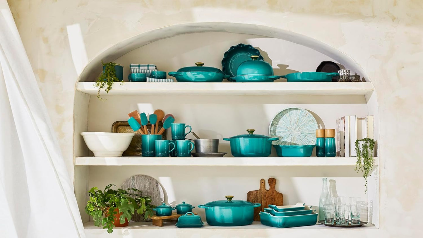Le Creuset Stoneware Baking Dish Set - 3-Piece Rectangular Design in Riviera Color