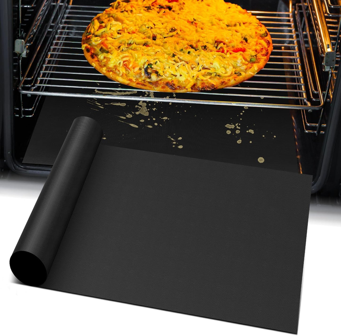 Teflon Oven Liners - Reusable Non-Stick Heat Resistant Mats | Easy to Clean 23.6"x 15.7" Size