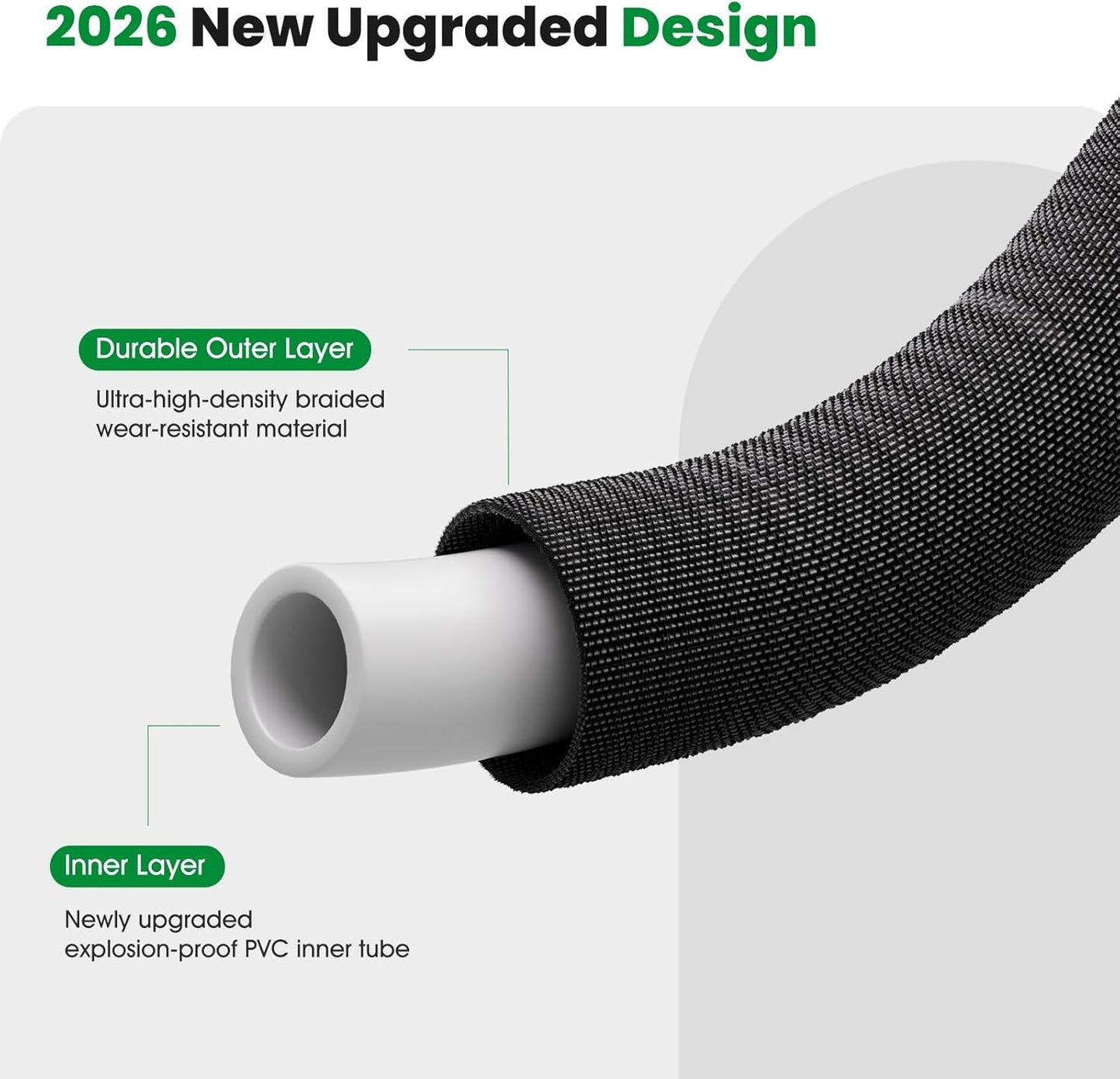 Ultra Lightweight 50FT Garden Hose - Kink-Free, Burst-Resistant & Flexible for Outdoor Use