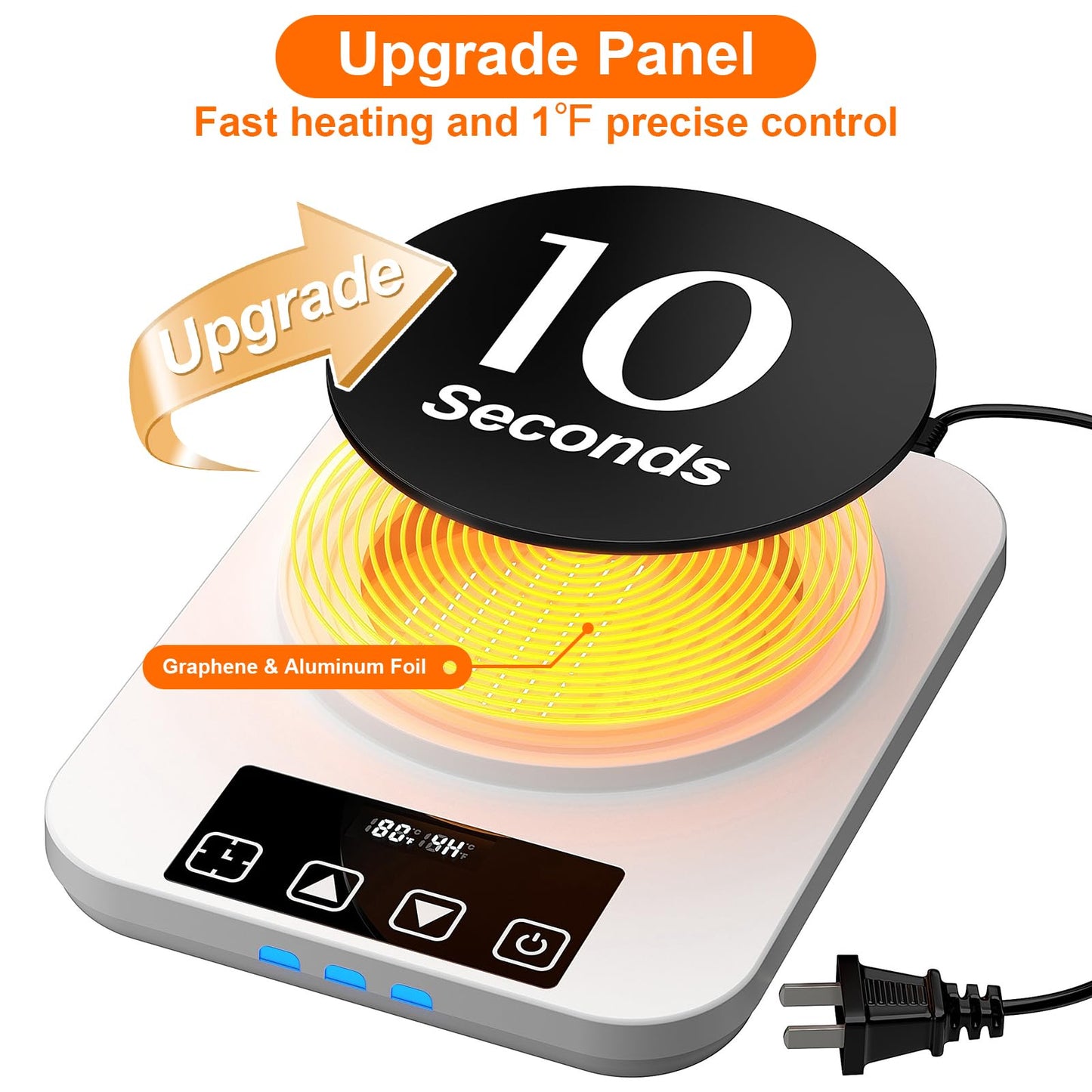 Electric Sourdough Starter Warmer, Upgrade Warming Heating Pad Mat for Sour Dough Starter, Sourdough Heater Proofing Tool for Home Baking with Thermostat Control, Timing, Memory Function (White)