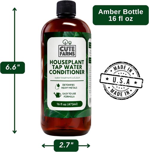 Cute Farms Tap Water Conditioner - Detoxify Heavy Metals, Remove Chlorine & Balance pH | 16oz for Houseplants, Hydroponics & Aquariums
