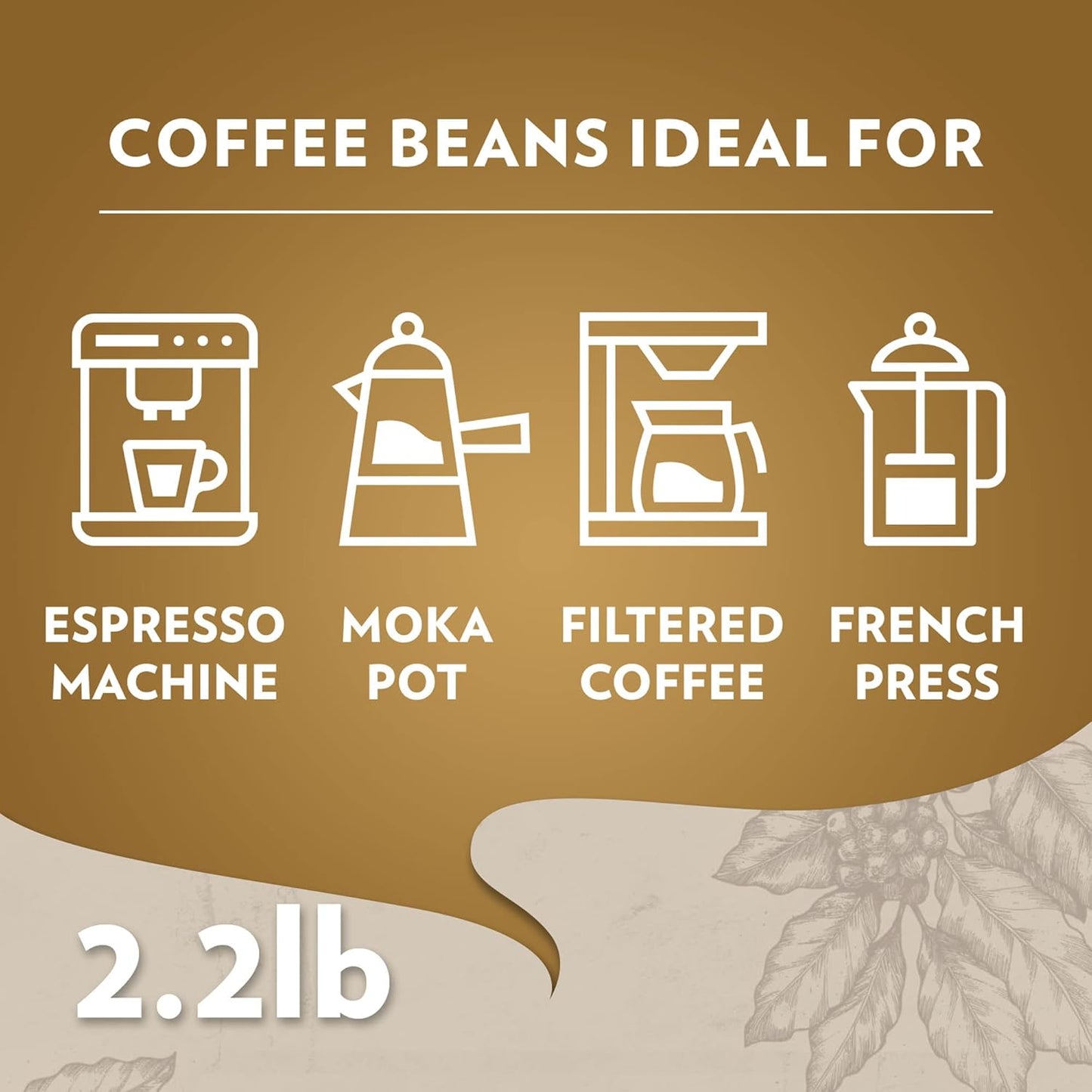 Lavazza Qualità Oro Whole Bean Coffee - Medium Roast, 100% Arabica, Fruity & Aromatic, 2.2 lb