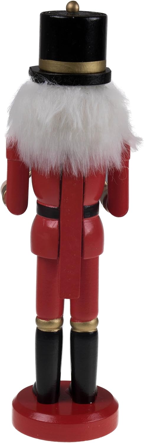 10-Inch White King Wooden Nutcracker - Festive Christmas Décor for Shelves