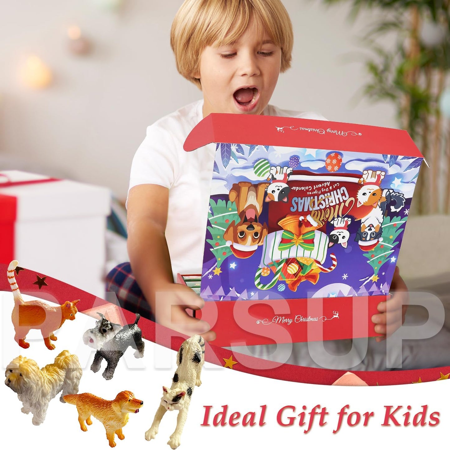 Skiennix Christmas Advent Calendar - 24 Animal Figurines for Kids & Adults | Holiday Countdown Decor