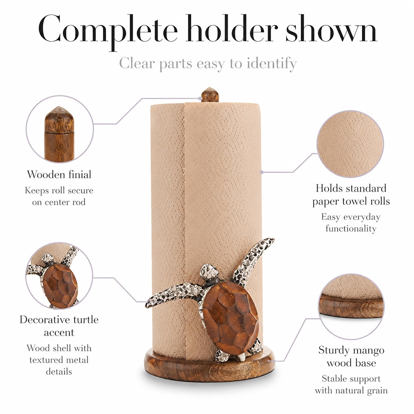 Mud Pie Turtle Paper Towel Holder