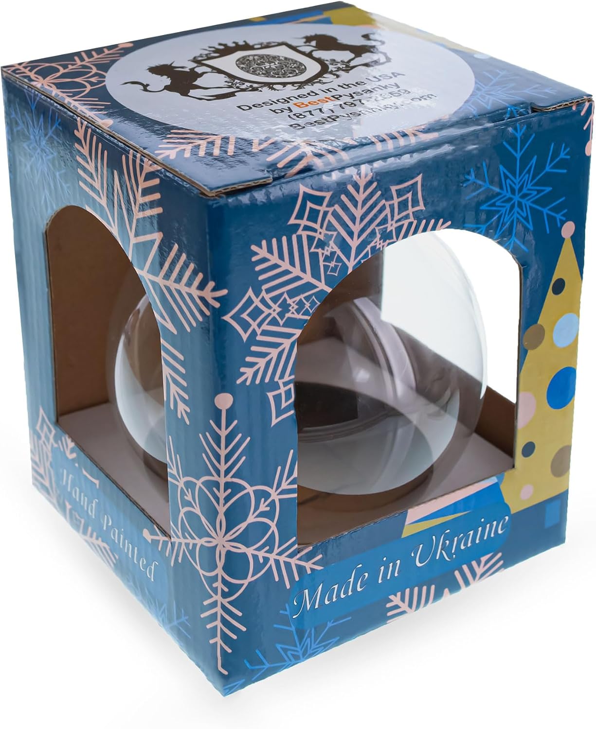 Eiffel Tower Glass Ball Christmas Ornament - 3.25 Inch Paris Souvenir