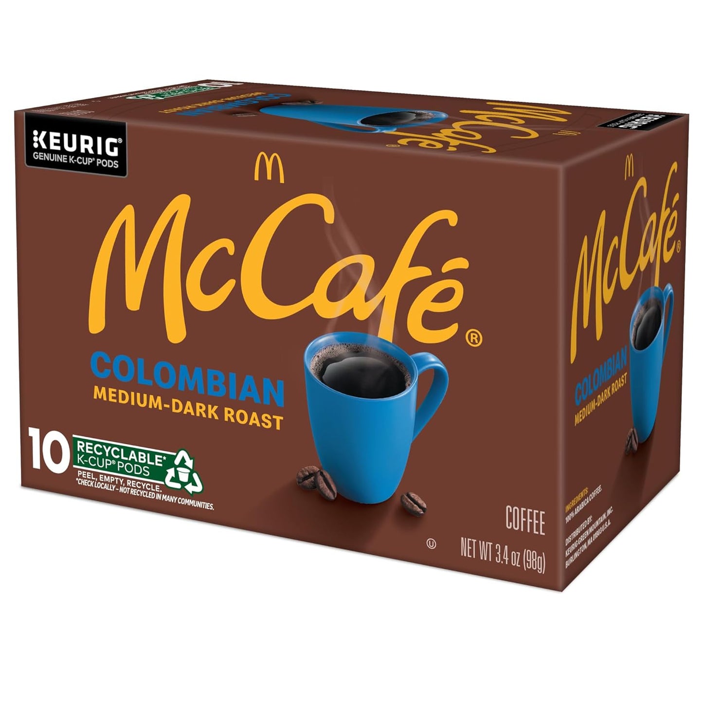 McCafe Colombian Coffee Pods - Medium Roast Single Serve K-Cup | 60 Count (6 Packs of 10)