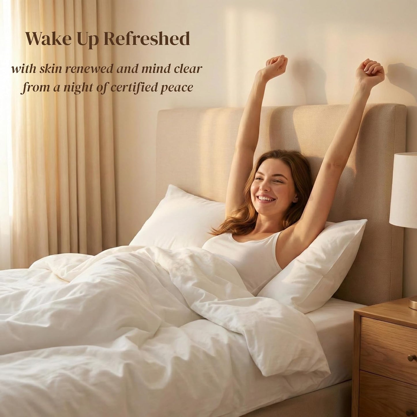 Beckham Hotel Collection Pillowcases - Queen Size Set of 2 | Silky Smooth 500TC Cotton Sateen, Cool Touch, White
