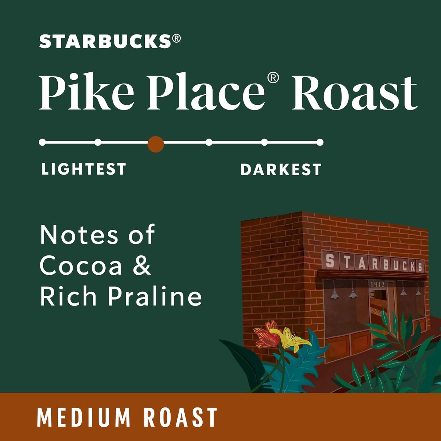 Starbucks Ground Coffee - Medium Roast Pike Place Roast for Hot or Iced Coffee | 12 oz