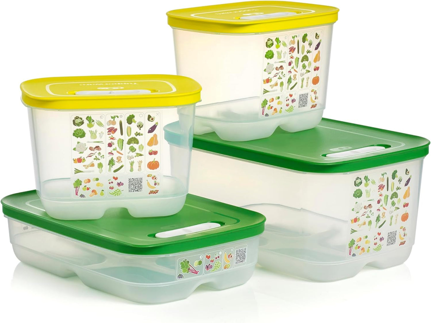 Tupperware Fridgesmart Food Storage Container Set - 4 BPA-Free & Dishwasher Safe Containers with Lids