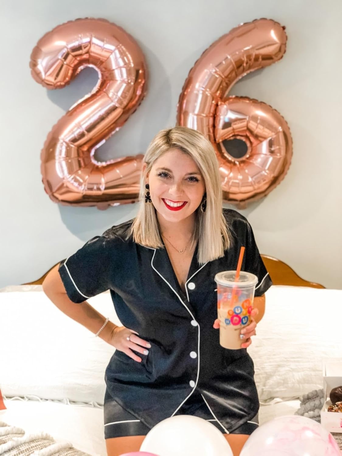 Skiennix 40-Inch Rose Gold Balloon Numbers - Perfect Sweet 16 Birthday Decorations | Large 1, 6, 16, 61