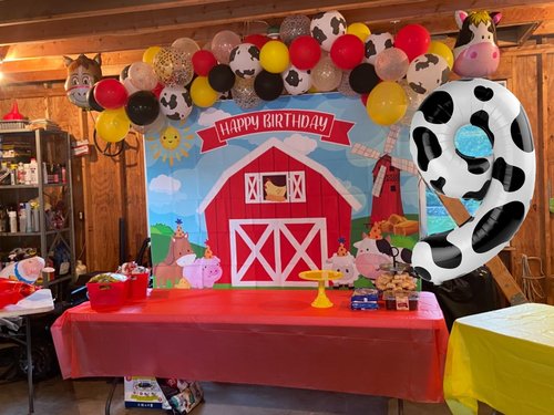 Cow Print 6 Balloon, Number Balloon 40 Inch Cow Print Party Supplies Animal Decor 6th Balloons for Birthday, 6 Birthday Balloon, Number 6 Balloon