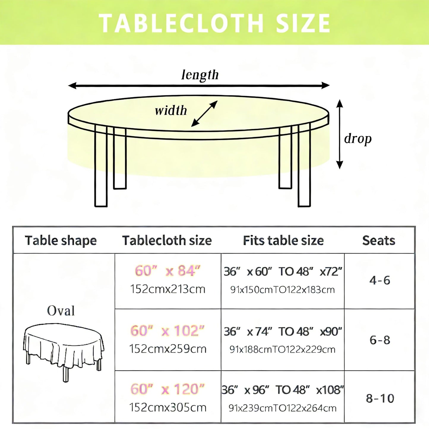 Roszwtit Spring Easter Tablecloth, Easter Eggs Bunny Floral Table Cloth Waterproof, Spring Rabbit Flowers Kitchen Table Decor for Dining Holiday Party 60x84 Inch Oval