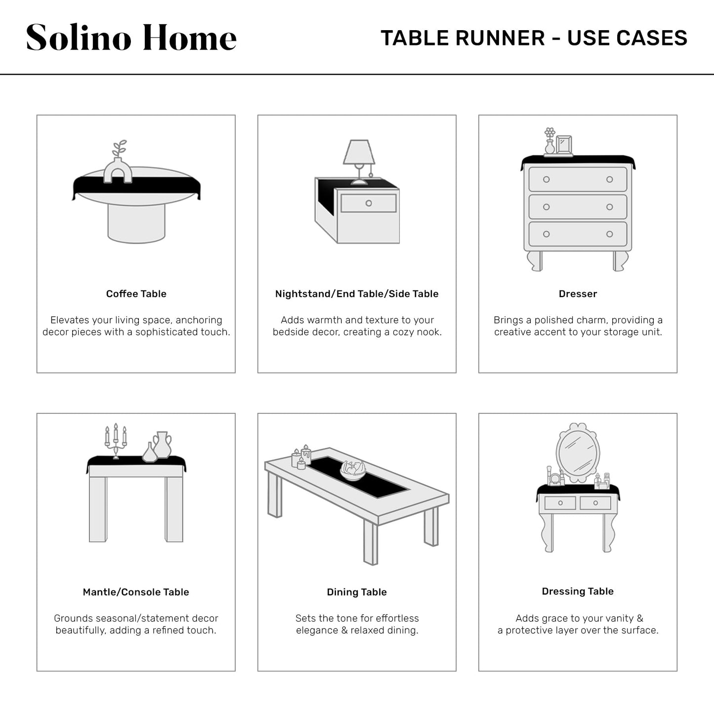 Solino Home Linen Indigo Navy Hemstitch Table Runner 60 Inches - 100% Pure Linen Small Table Runner 14 x 60 Inch Ideal for Dresser and Coffee Tables - Sonoma Hemstitch, 4th of July