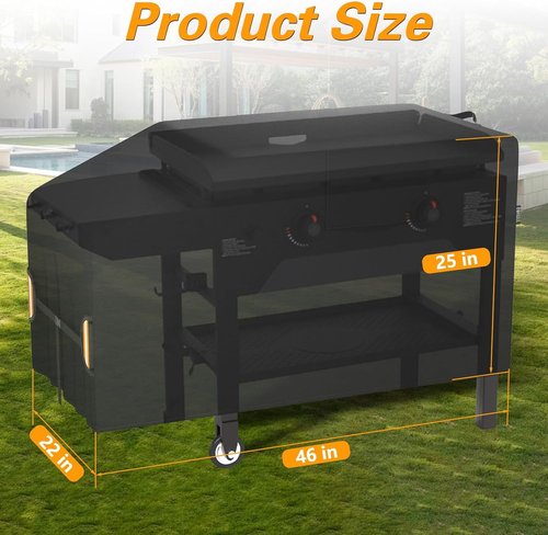 EVRBUL Waterproof 420D Griddle Cover - Fits Blackstone 1529 | 22" & 28" Single Shelf Design, Windproof Buckle