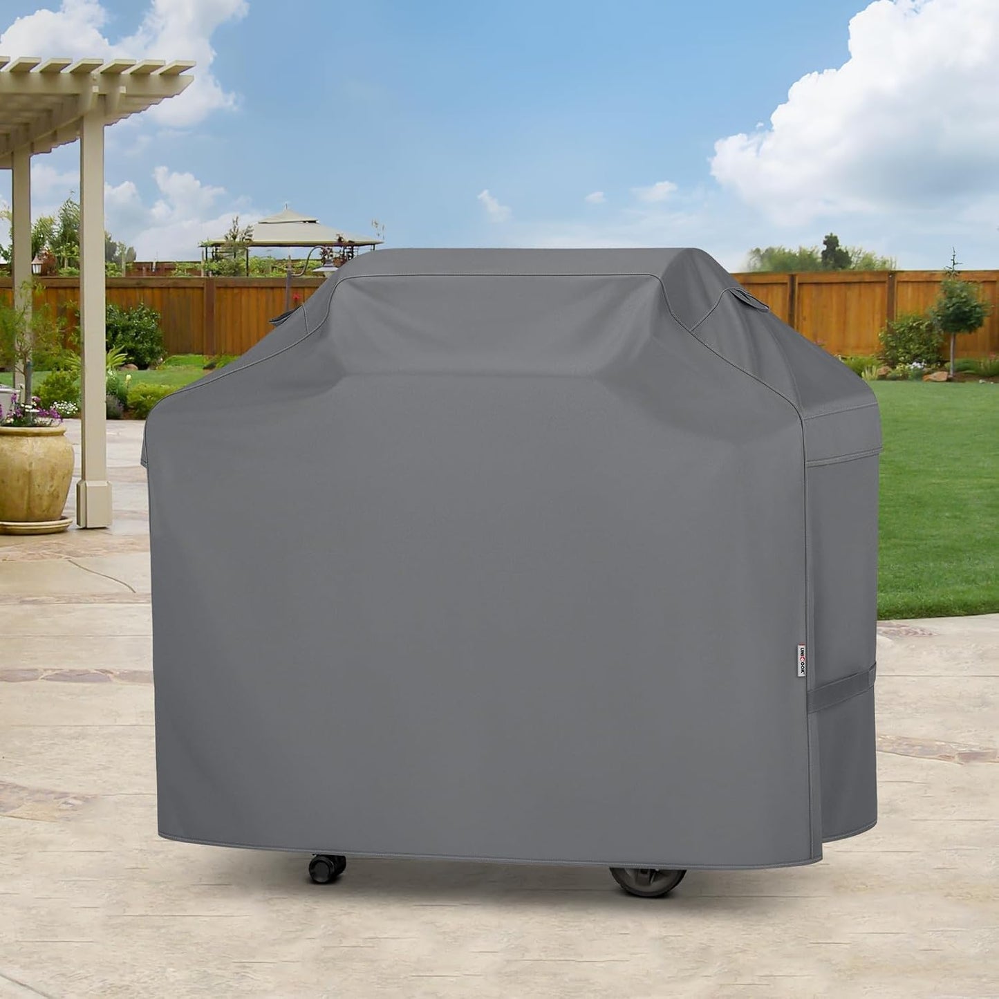 Unicook 55-Inch Heavy Duty Waterproof Grill Cover - Fits 3-4 Burner BBQs | All-Weather Grey Protection