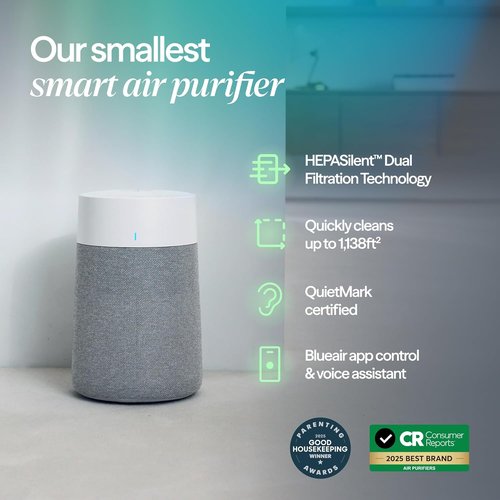 Blueair Blue Pure 511i Max Smart Air Purifier - HEPASilent Technology for Pets & Allergies | Quiet WiFi Design for Rooms up to 926 Sq Ft
