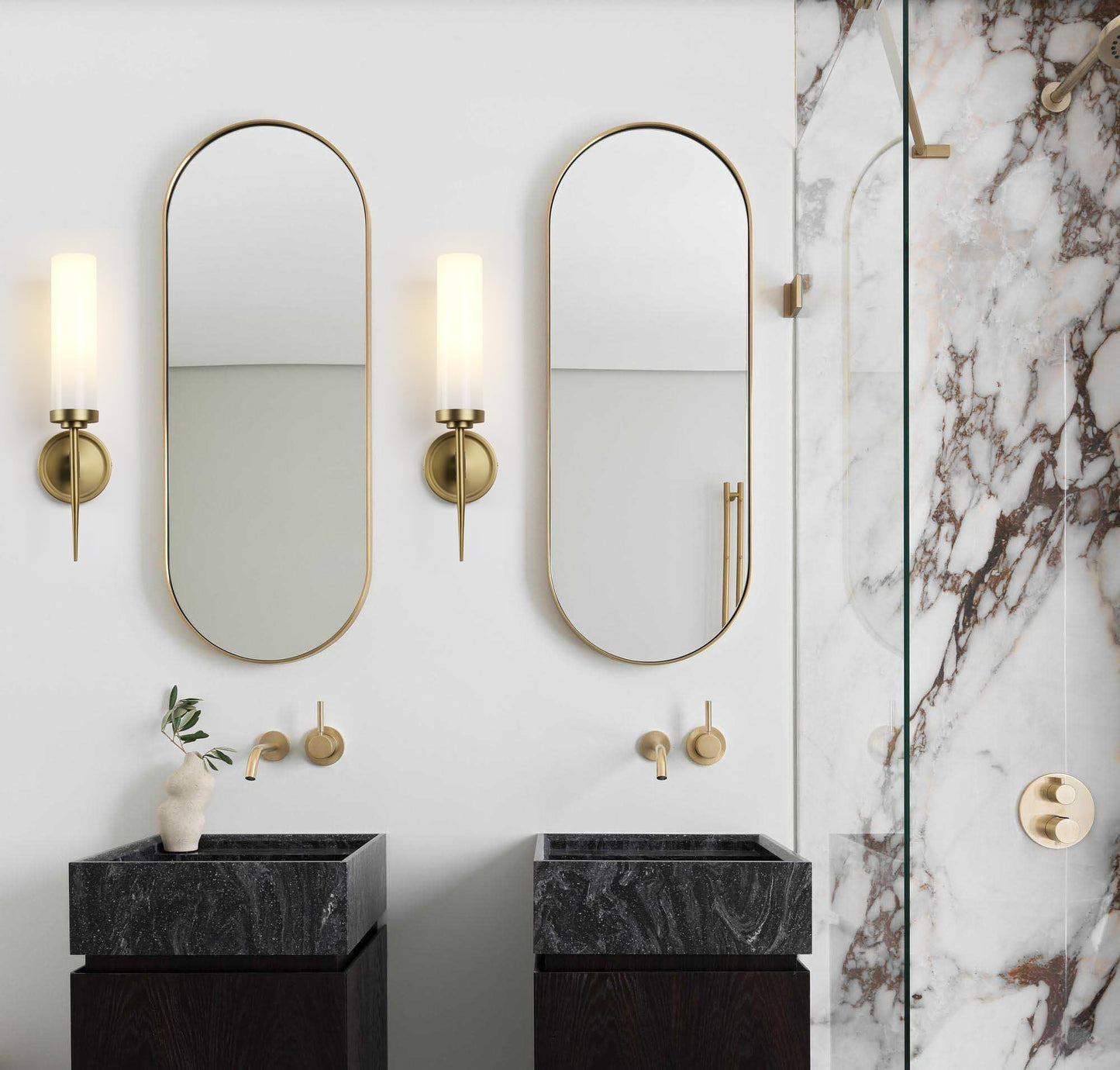 PERMO Vintage Wall Sconce Antique Single Sconces Lighting Fixture with 2.8" Cylindrical Shade Milk Glass Sconces for Bathroom Living Room