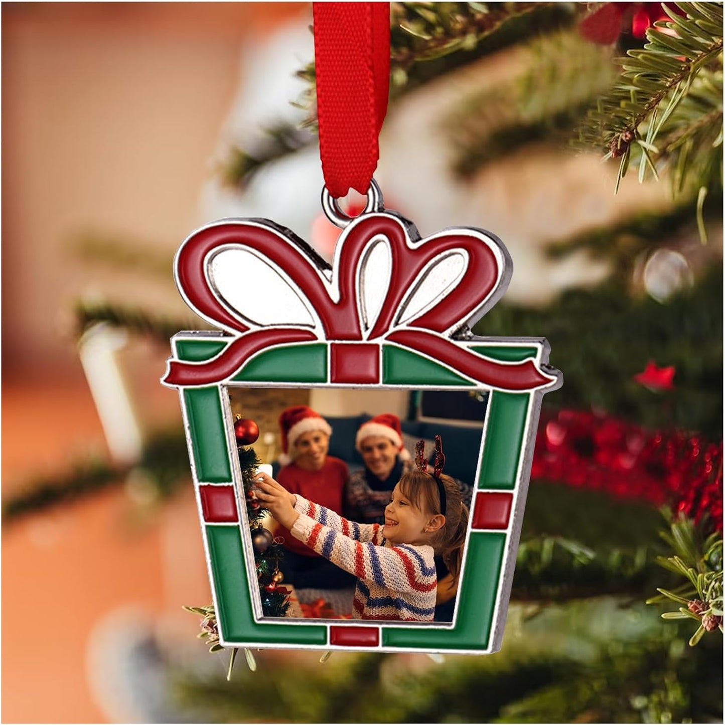 Personalized Christmas Ornaments 2025 | Custom Metal Tree Decor with Photo & Text - Perfect Gift Box