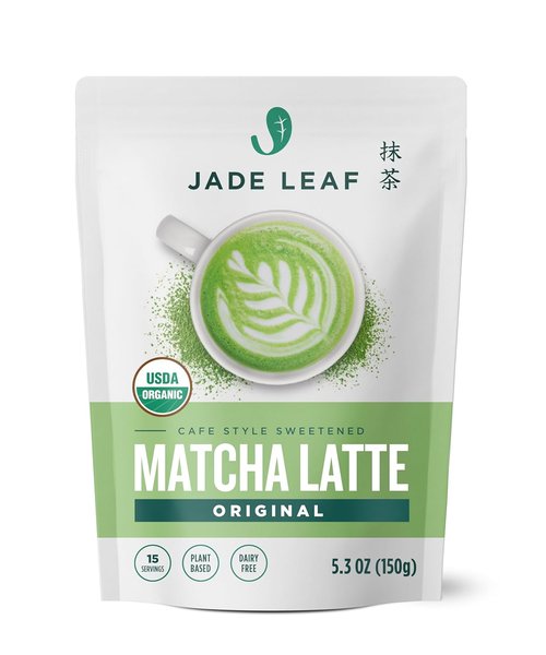 Jade Leaf Matcha Organic Matcha Latte Mix - Lightly Sweet Japanese Green Tea Powder, 5.3 Ounce | Café Style Blend