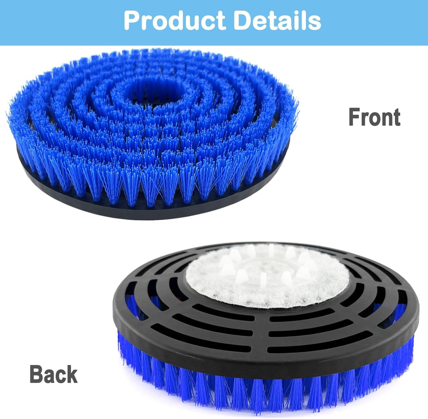 Shark S8201 Replacement Steam Mop Brush Heads - Upgraded 2-Pack for Deep Cleaning | Blue