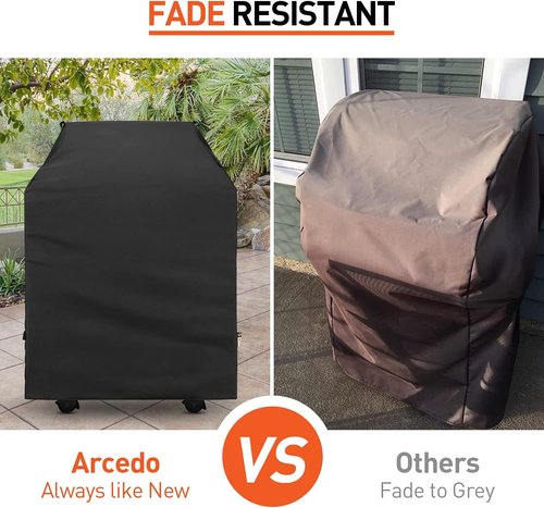 Arcedo 32-Inch Outdoor Grill Cover - Heavy Duty Waterproof Protection for 2-Burner Gas Grills | Black