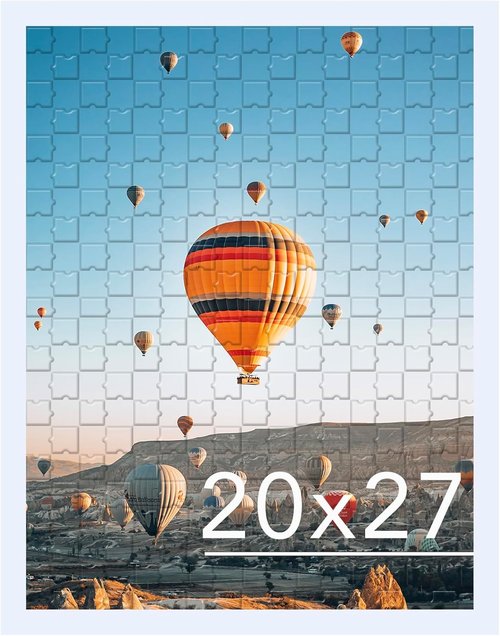 JCJMY 20x27 Picture Frame - White Puzzle & Photo Display | Horizontal & Vertical Wall Hanging
