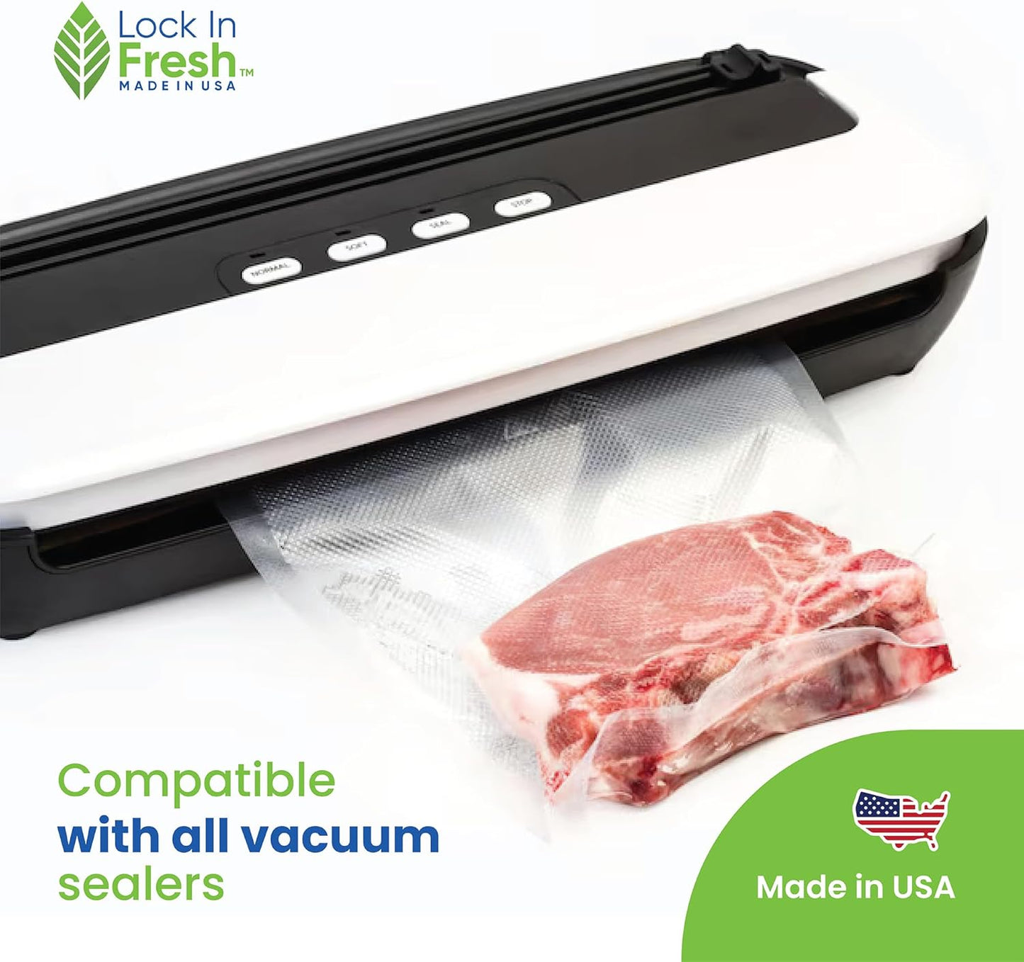 Vacuum Sealer Bags - Heavy Duty Food Saver Rolls for Sous Vide & Seal a Meal | 11" x 16' - Made in the USA