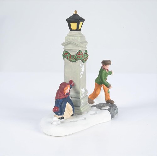 Department 56 Dickens' Village Snowball Fun Figurine - 3.5 Inch, Colorful Holiday Decor
