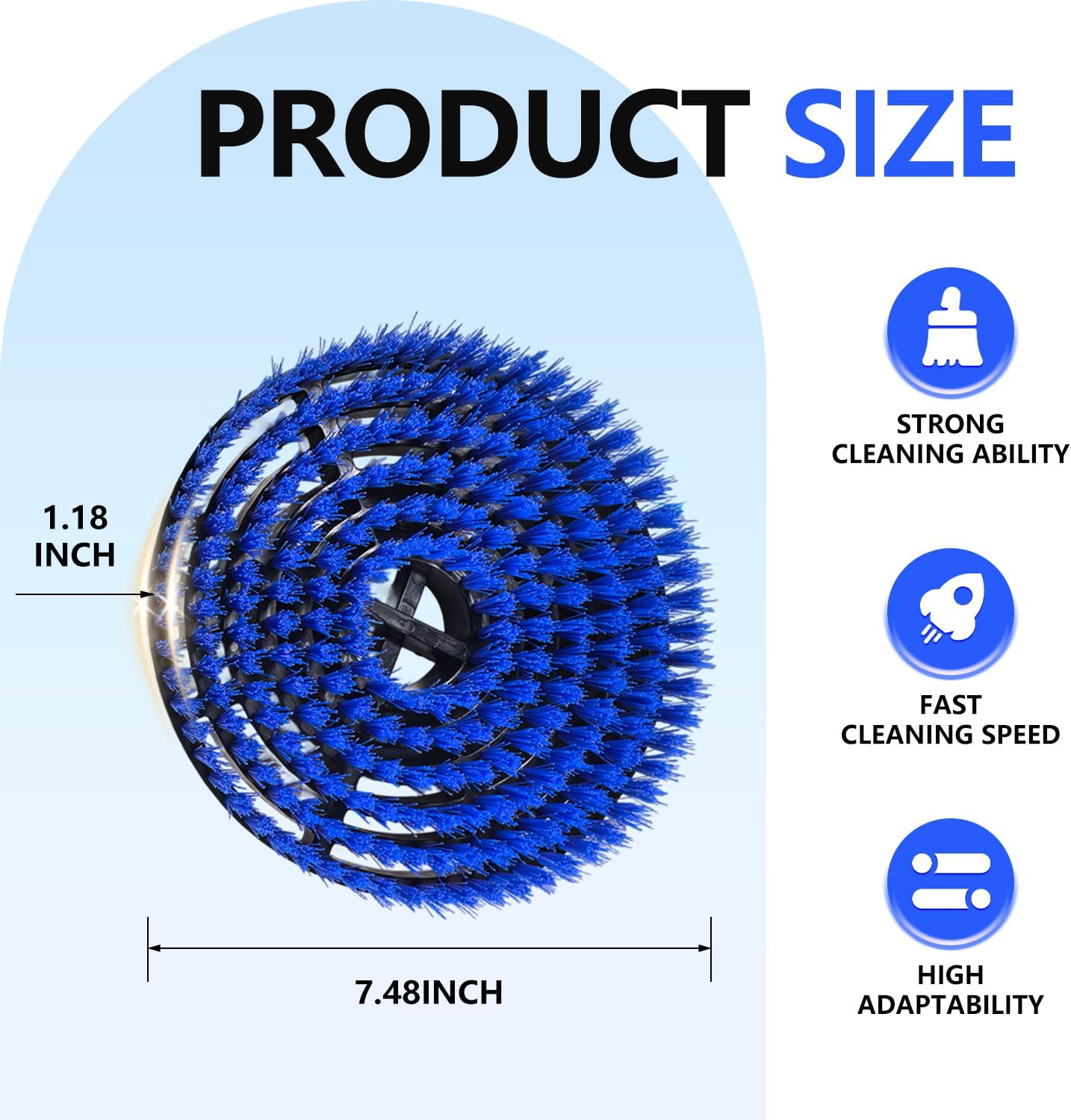 Shark Steam Mop Pads - Replacement Brush Head for S7000/S7001/S8201 | Nylon Bristles for Deep Cleaning Hardwood & Tile Floors