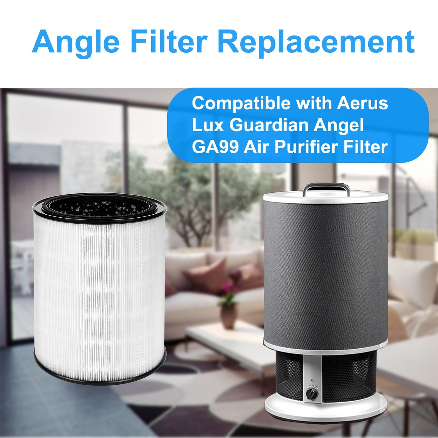Vanbolt 1Pack True HEPA Replacement Filter-Compatible with Aerus Lux Guardian Angel Air Cleaner Purifier Filter,for Angel Air Replacement Filter Parts Coding Part#GA99